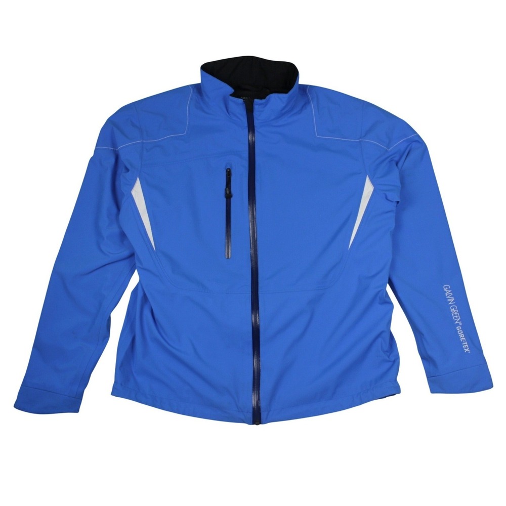 Galvin Green Gore-Tex Golf Jacket Mens XL Blue Waterproof Full Zip Rain Shell